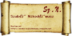 Szabó Nikodémusz névjegykártya